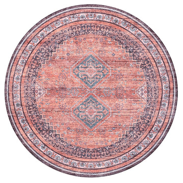 Dalyan Geometric Medallions Washable Area Rug